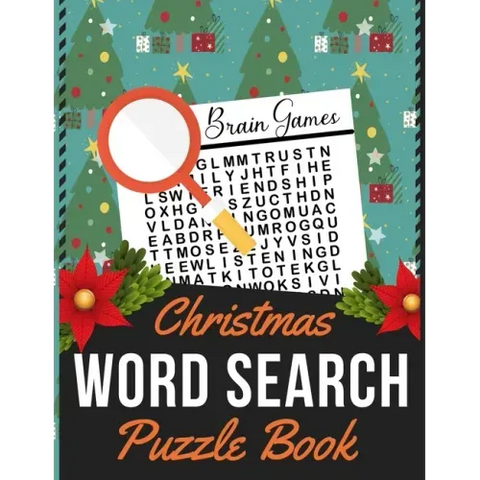 Christmas Word Search Puzzle Book: Holiday themed word search puzzle book Puzzle Gift for Word Puzzle Lover Brain Exercise Game