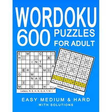 Wordoku 600 Puzzles for Adult: Easy Medium & Hard Puzzles with Solution - Paperback