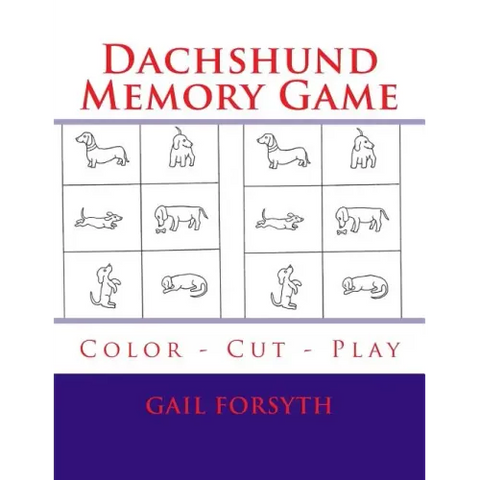 Dachshund Memory Game: Color - Cut - Play