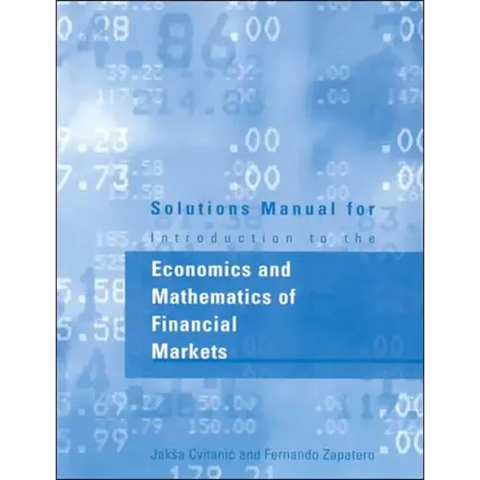 Solutions Manual for Introduction to the Economics and Mathematics of Financial Markets