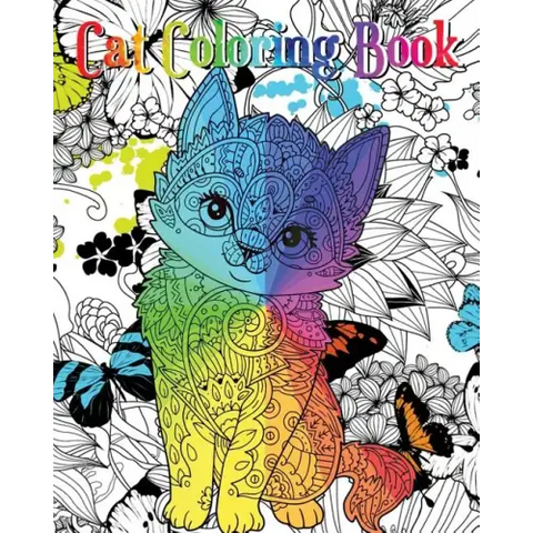 Cat Coloring Book: An Adult Coloring Book with Fun, Easy and Relaxing Coloring Pages (Coloring Books for Cat Lover)
