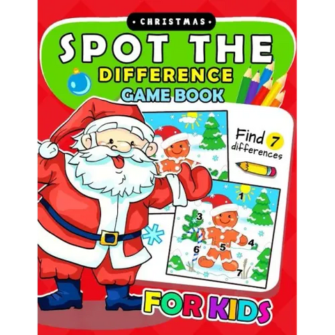 Christmas Spot The Difference Game Book for kids: Puzzles Activity Book for Boy, Girls, Kids Ages 2-4,3-5,4-8