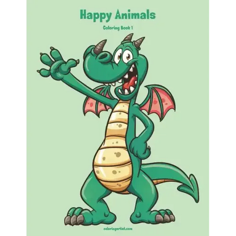 Happy Animals Coloring Book 1