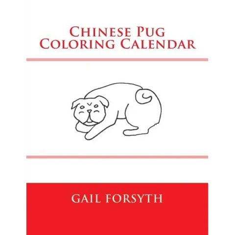 Chinese Pug Coloring Calendar