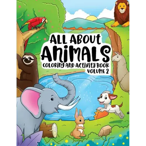 All About Animals Coloring Books for Kids & Toddlers Children Children Activity Books for Kids Ages 2-4, 4-8, Boys, Girls Fun Early Learning, Relaxati
