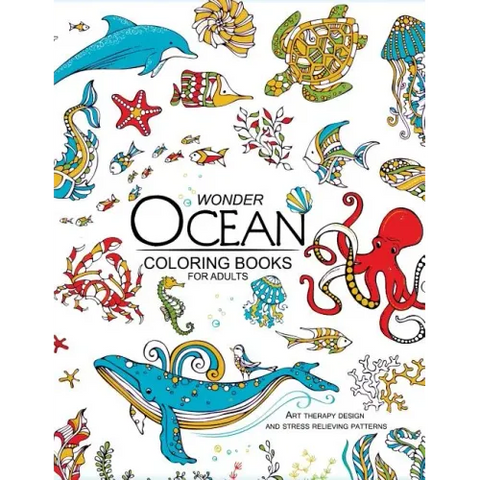Wonder ocean coloring books for adults: Adult Coloring Book