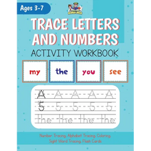 Alphabet, Number and Site Words Tracing along with Bonus Alphabet and Site Word Flash Cards!