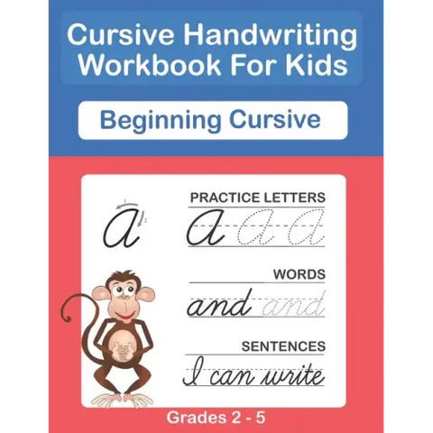 Cursive Handwriting Workbook For Kids. Cursive Handwriting Workbook For Kids Cursive for beginners workbook. Cursive letter tracing book. Cursive writ