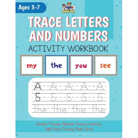 Alphabet, Number and Site Words Tracing along with Bonus Alphabet and Site Word Flash Cards!