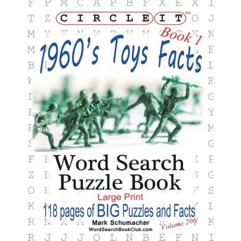 Circle It, 1960s Toys Facts, Book 1, Word Search, Puzzle Book