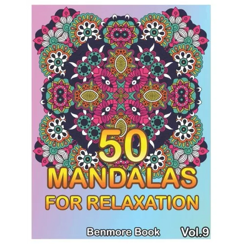 50 Mandalas For Relaxation: Big Mandala Coloring Book for Adults 50 Images Stress Management Coloring Book For Relaxation, Meditation, Happiness a