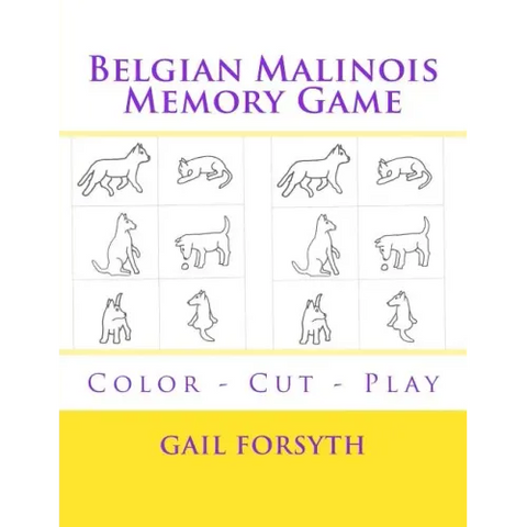 Belgian Malinois Memory Game: Color - Cut - Play