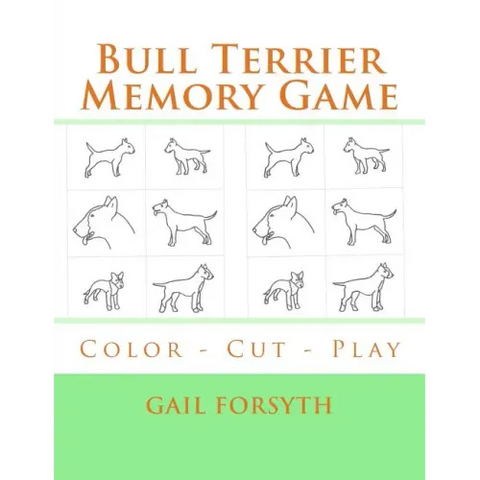 Bull Terrier Memory Game: Color - Cut - Play