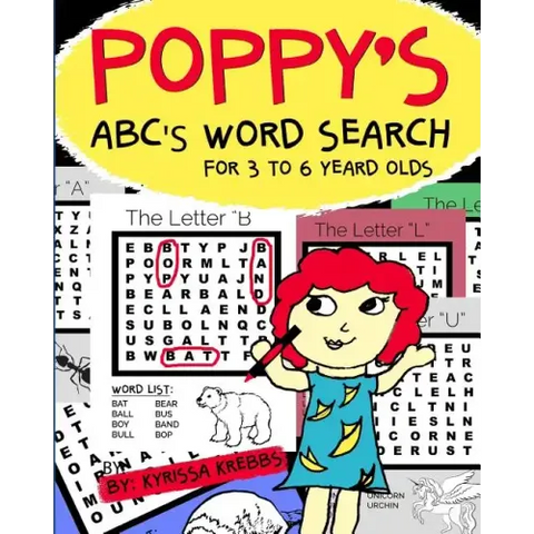 Poppy's Abc's Word Search for 3 to 6 Year Olds