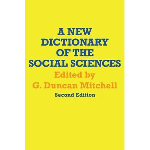 A New Dictionary of the Social Sciences