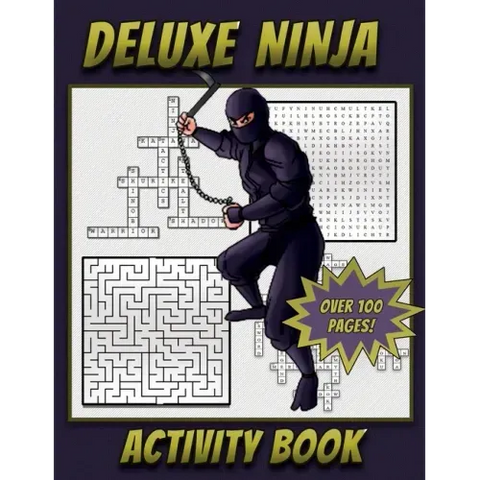 Deluxe Ninja Activity Book: Ninja themed Activity book for kids Ages 5 and Up with Mazes, Crossword Puzzles, Word Searches, How To Draw pages and more