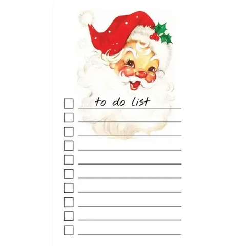 To Do List Notepad: Vintage Santa, Checklist, Task Planner for Christmas Shopping, Planning, Organizing