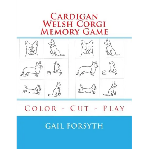 Cardigan Welsh Corgi Memory Game: Color - Cut - Play
