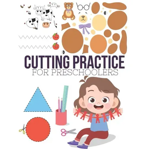 Cutting Practice: Scissor skills for preschoolers to kindergarteners ages 3 to 5, cut and paste workbook with 100 pages.