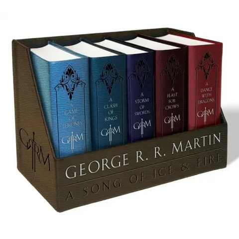 George R. R. Martin's a Game of Thrones Leather-Cloth Boxed Set (Song of Ice Andfire Series): A Game of Thrones, a Clash of Kings, a Storm of Swords,