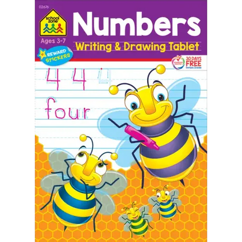 School Zone Numbers Writing & Drawing Tablet Workbook