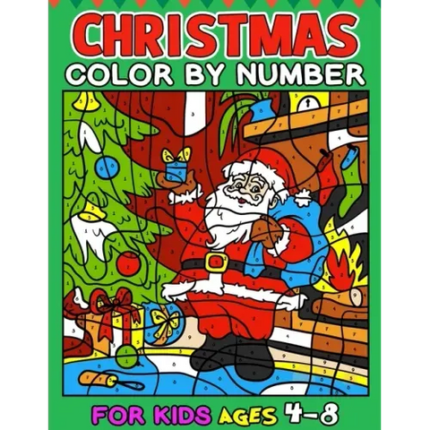 Christmas Color by Number for kids ages 4-8