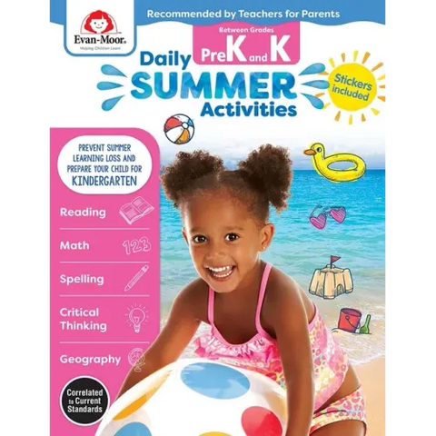 Daily Summer Activities: Between Prek and Kindergarten, Prek - K Workbook