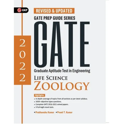 GATE 2022 Life Science Zoology- Guide by Dr. Prabhanshu Kumar, Dr. Nibedita Mukhopadhyay
