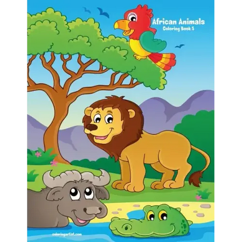 African Animals Coloring Book 5