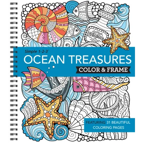 Color & Frame - Ocean Treasures (Adult Coloring Book)
