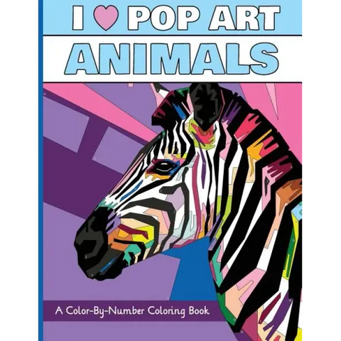 I Heart Pop Art Animals: A Color-By-Number Coloring Book