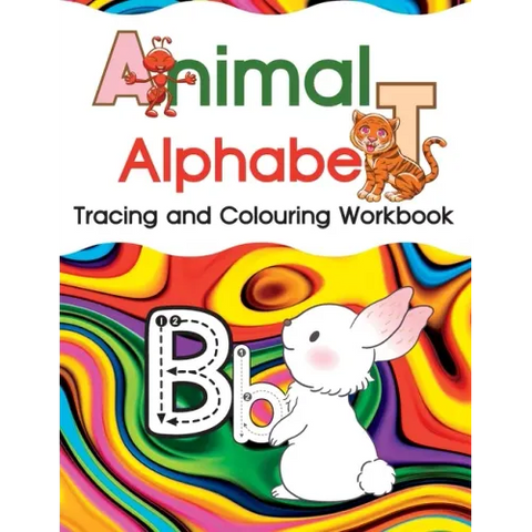 Animal Alphabet: Tracing and Colouring Workbook