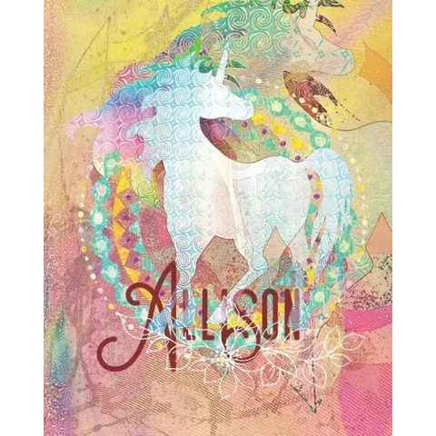 Allison: Colorful Rainbow Unicorn - 100 Pages 8