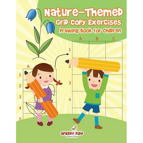 Nature-Themed Grid Copy Exercises: Drawing Book for Children
