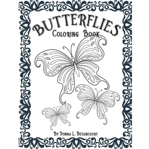 Butterflies Adult Coloring Book