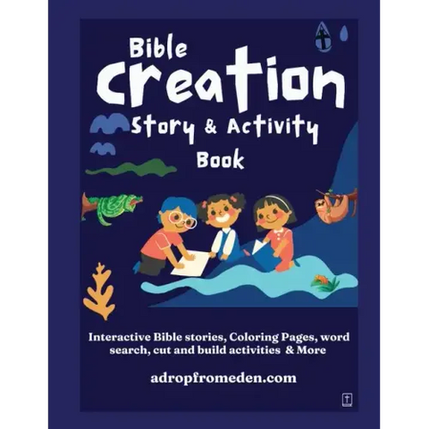 Bible Creation Story and Activity Book: Interactive Bible stories, Coloring Pages, word search, cut and build activities & More
