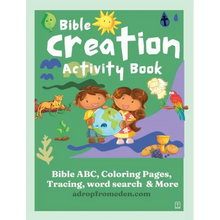 Bible Creation Activity Book: Bible ABC, Numbers, Coloring Pages, Tracing, Writing, Word Search and More