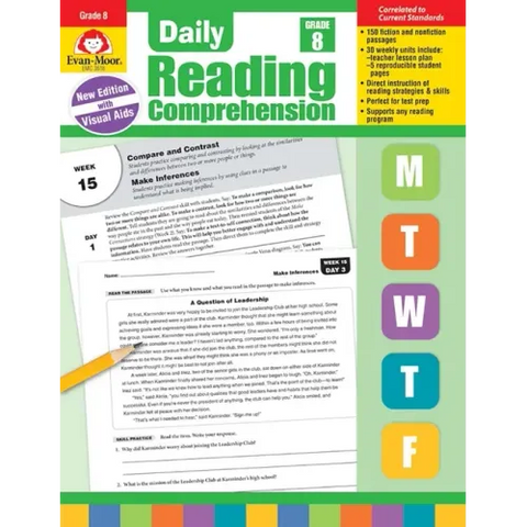 Daily Reading Comprehension, Grade 8 Teacher Edition