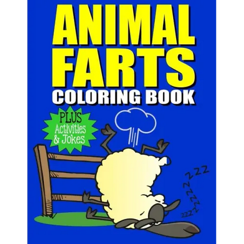 Animal Farts: Funny Farting Animals Coloring Book & Fart Activity Book For Kids: Includes Fart Jokes & Word Search Puzzles: Great Gi