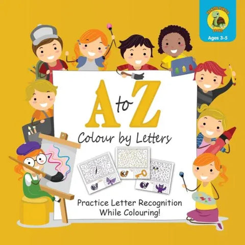 A to Z Colour by Letters: Practice Letter Recognition While Colouring! Activity Book for Kids Learning the Alphabet (Preschool - Kindergarten Ag
