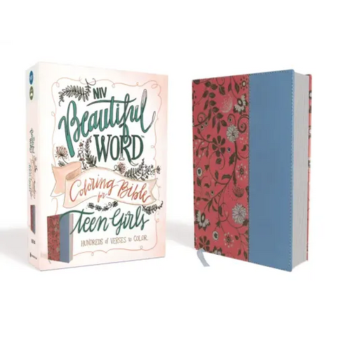 NIV, Beautiful Word Coloring Bible for Teen Girls, Imitation Leather, Pink/Blue: Hundreds of Verses to Color