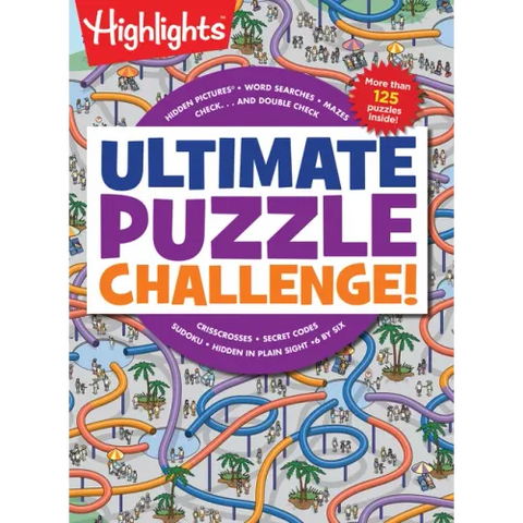 Ultimate Puzzle Challenge!: 125+ Brain Puzzles for Kids, Hidden Pictures, Mazes, Sudoku, Word Searches, Logic Puzzles and More, Kids Activity Book for