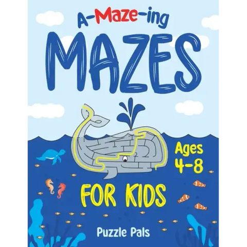 Amazing Maze Book For Kids: Outer Space, Under Water, and Jungle Themes For Kids Ages 4 - 8
