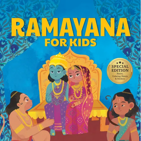 Ramayana for Kids: Illustrated Indian Mythology Storybook for Children I Timeless Epic I Includes Coloring and Sticker Pages I Bedtime Stories I Ages