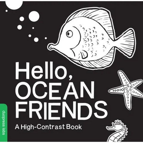Hello, Ocean Friends: A Black-And-White Board Book for Babies That Helps Visual Development