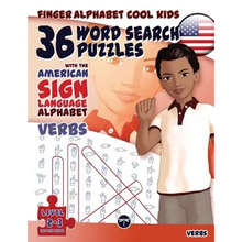36 Word Search Puzzles with the American Sign Language Alphabet: Cool Kids Volume 02: Verbs - Paperback