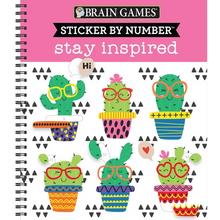 Brain Games - Sticker by Number: Stay Inspired - Spiral