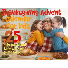 Thanksgiving advent calendar book for kids: Countdown to Thanksgiving with jokes and one thankful thought a day